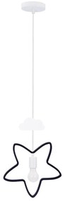 Lampada per bambini in bianco e nero con paralume in metallo Single - Candellux Lighting