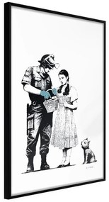 Poster  Banksy: Stop and Search  Cornice Quadri Cornice nera, Larghezza x Altezza Home decor 20x30