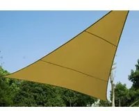 Tenda a Vela Ombreggiante Triangolare 500x500x500 cm in Poliestere 160 Gr/Mq Bauer Ecr