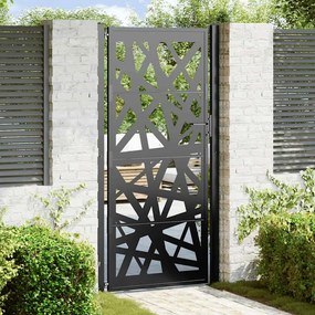 Cancello Giardino Nero 105x205 Cm İn Acciaio Design Leggero /