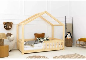 Letto per bambini in legno di pino di colore naturale 90x200 cm Mila RMP - Adeko