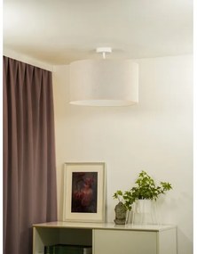 Duolla - Lampadario a plafone ROLLER ECO RECYCLING 1xE27/15W/230V diametro 45 cm color crema