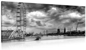 Stampa su tela – Londra unica e il fiume Tamigi in bianco e nero