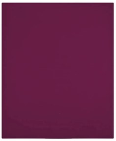 Lenzuolo Con Angoli Jersey Bordò 180x200 Cm Cotone /