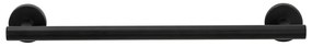 Portasciugamani a parete in acciaio inox nero opaco Bosio - Wenko