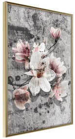 Poster  Flowers on Concrete  Cornice Quadri Cornice d'oro, Larghezza x Altezza Home decor 20x30