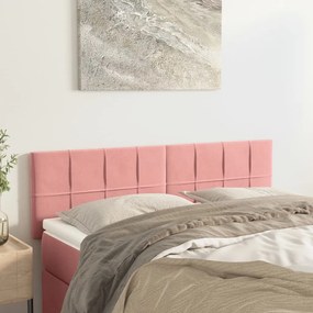 Testiere 2 Pz Rosa 72x5x78/88 Cm İn Velluto /