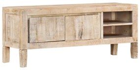 Mobile Porta Tv 110x35x46 Cm İn Legno Massello Di Mango /