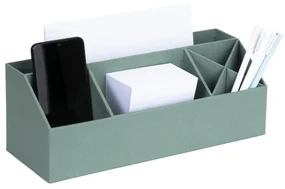 Organizer verde in cartone per cancelleria Elisa Canvas Paper Laminate – Bigso