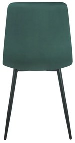 Sedia Kisa Balck Velluto - Verde