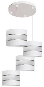 Lampadario su filo HELEN 4xE27/15W/230V bianco