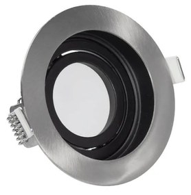 Portafaretto Tondo da Incasso GU10 Foro Ø92mm Orientabile Colore Nero