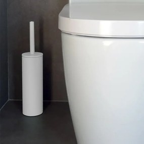 Set pattumiera 5lt a pedale e portascopino in acciaio bianco opaco Axin