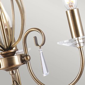 Lampadario Classico Aegean Acciaio Ottone Anticato 3 Luci E14