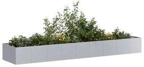 Fioriera 360x80x40 Cm İn Acciaio Zincato /