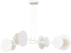 Lampadario a Sospensione in Acciaio IDEA 4 Nero/Bianco 4xE27 Colore del corpo Bianco