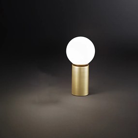 Lampada Da Scrivania Contemporanea Birillo Oro 1 Luce E14 Grande