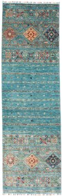 Samarkand Tappeto 80 x 250 Grigio (Pakistan) Annodato A Mano