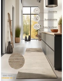 Passatoia beige in misto iuta tessuta a mano 80x200 cm Handloom – Hanse Home