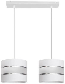 Lampadario su filo HELEN 2xE27/15W/230V bianco