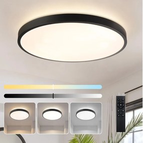 Brilagi - Lampada LED dimmerabile GLASS POOL DOUBLE LED/80W/230V 60 cm nero + telecomando