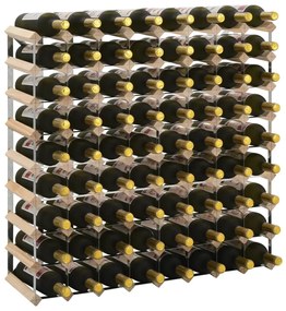 Portavini Da 72 Bottiglie İn Legno Massello Di Pino /