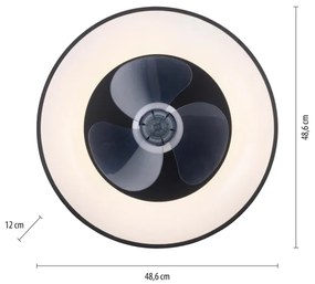 JUST LIGHT. 14644-18 -Plafoniera LED con ventilatore VENIKA LED/36W/230V+RC