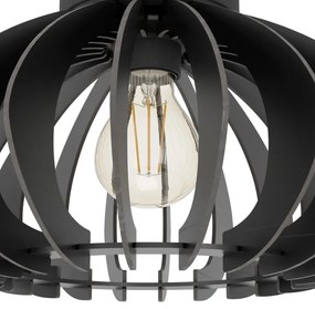 Eglo 901001 - Plafoniera COSSANO 1xE27/40W/230V diametro 45 cm nero