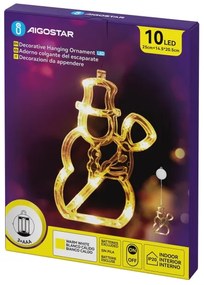 Aigostar - Pupazzo di neve, decorazione natalizia a LED, 10xLED/3xAAA, 20,5 cm
