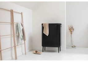 Cesto portabiancheria in metallo nero opaco 90 l Bo Hi - Brabantia