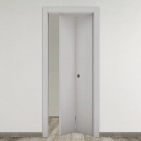 Porta pieghevole a libro simmetrica Mood grigio L 80 x H 210 cm sinistra