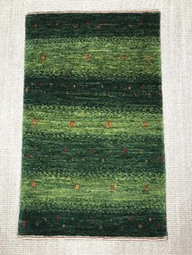 Loribaft Tappeto persiano 90 x 50 Verde (Iran) Annodato A Mano