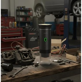 Aligator ACM002 - Macchinetta da caffè portatile ricaricabile PortaCaffé 3 in 1 72W/7500 mAh grigio