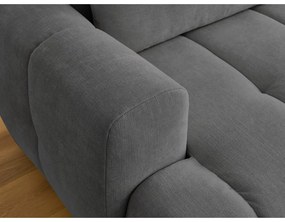 Divano angolare grigio scuro allungabile e con contenitore (penisola a destra/chaise lounge) Fuji – Bobochic Paris