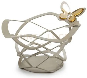 Cestino butterfly decorato sabbia in ferro e polimetilmetacrilato  ...