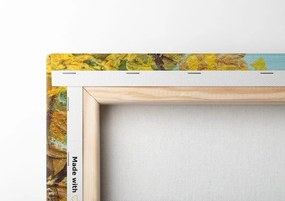 Quadro su tela – Dipinto a olio di un lago di montagna