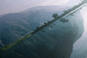 Stampa su tela – Scenografia dipinta del lago di montagna