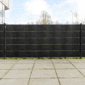 Schermi Da Balcone 5 Pz Neri 255x19 Cm İn Polyrattan /