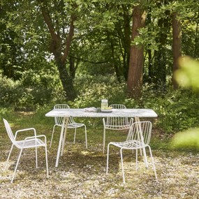 Tikamoon - Tavolo da giardino rettangolare in terrazzo alla veneziana premium e metallo da 160 Elio green