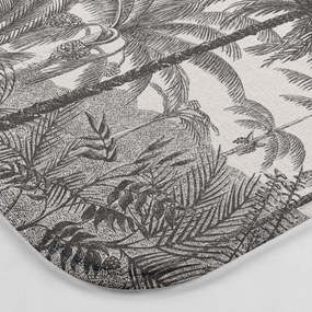 Tappetino da bagno nero e beige 45x45 cm Cocoty - douceur d'intérieur