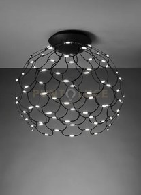 Lamoi lampada da soffitto media nero a led 2700k 8035lm 72w d.60cm