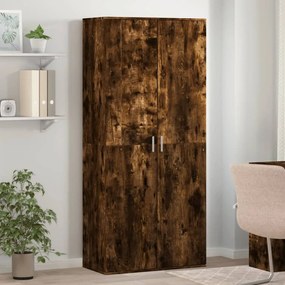 Scarpiera Rovere Fumo 80x39x178 Cm İn Legno Multistrato /