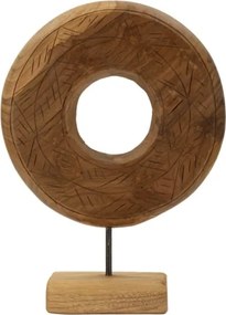 Scultura Dorat In Teak Riciclato Cm 28X10X38 (Pezzi Unici - Non Rip. In Serie)