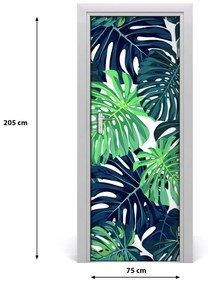Sticker porta Foglie tropicali 75x205 cm