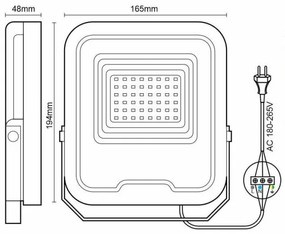 Proiettore LED RGB Dimmerabile LED/30W/230V 3000K-6500K Wi-Fi Tuya IP65