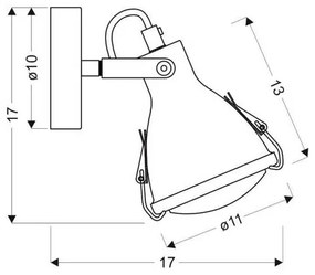 Luce Spot da parete CRODO 1xE14/40W/230V