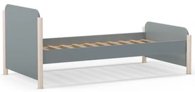 Letto da bambini verde polveroso in pino massiccio con rete inclusa 90x190 cm Enola – Marckeric