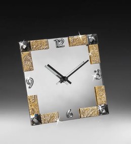 RANOLDI orologio specchiato in cristallo con decoro oro