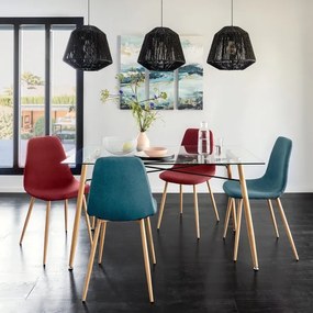 Atmosphera - Lampadario a sospensione con filo JILY 1xE27/40W/230V iuta nero