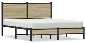 Giroletto Senza Materaso İn Metallo Rovere Sonoma 140x190 Cm /